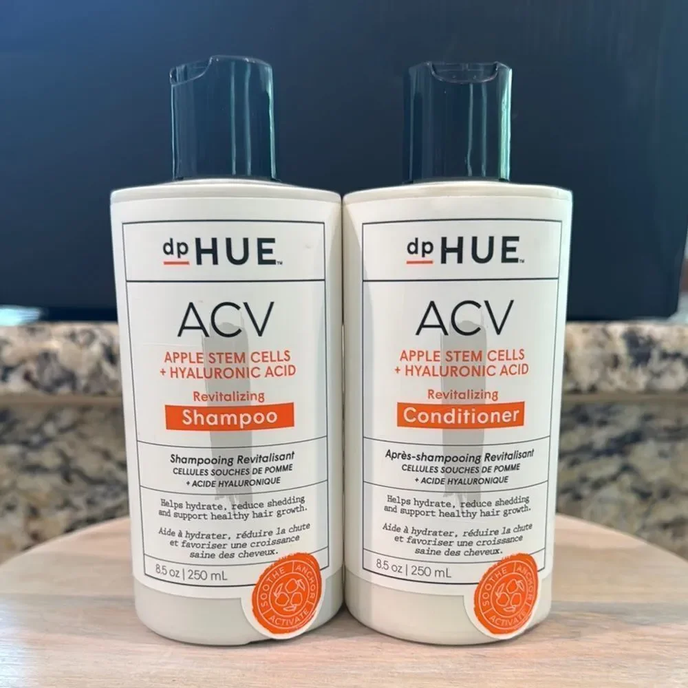 HUE ACV Revitalizing Shampoo and Conditioner - White and Orange